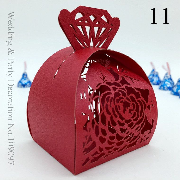 Deep Red Wedding Party Favors Candy Boxes Favor Gifts For Wedding