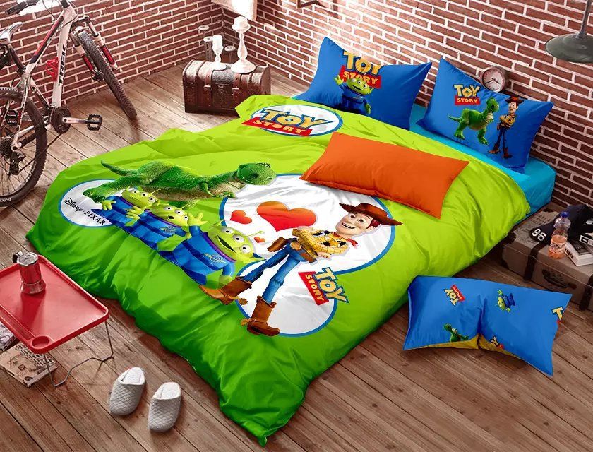 toy story kids bedding set cartoon queen size quilt doona duvet toy story sheets
