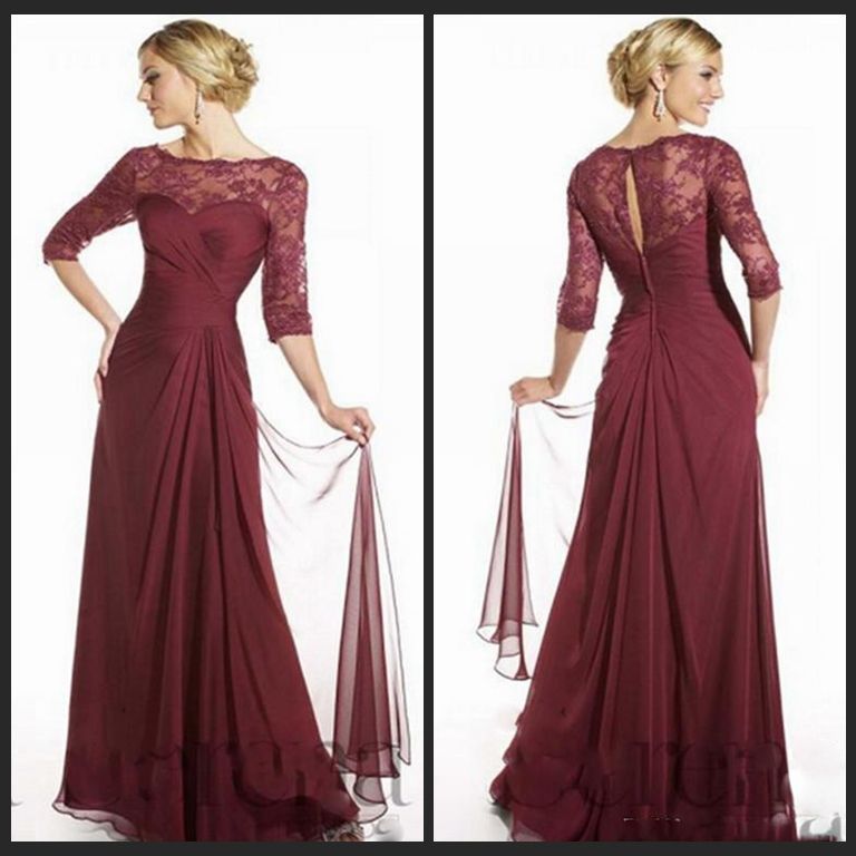Lace long dresses maroon Lace long dresses maroon