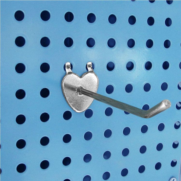 2021 Heart Shaped Hook Hole Board Iron Metal Pegboard Display Hook