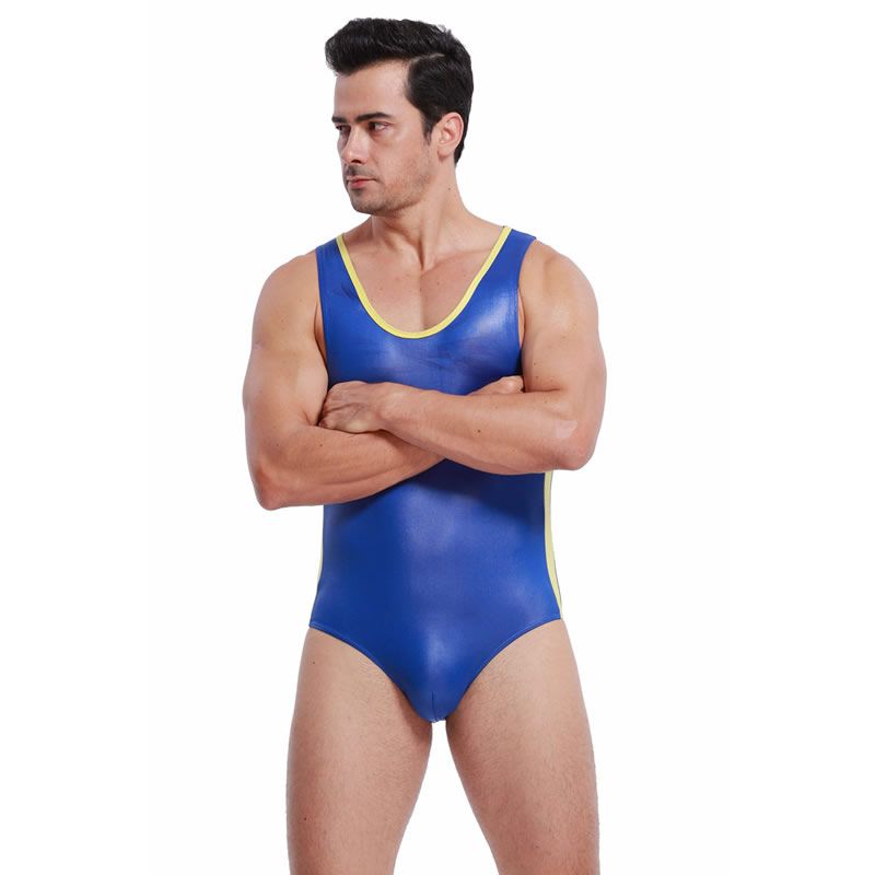 Womens one piece swimsuit mans body