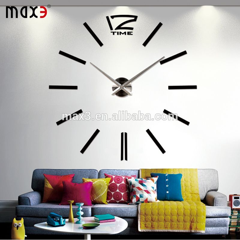 original brand 3d diy wall clock decorative mirror wall clocks home