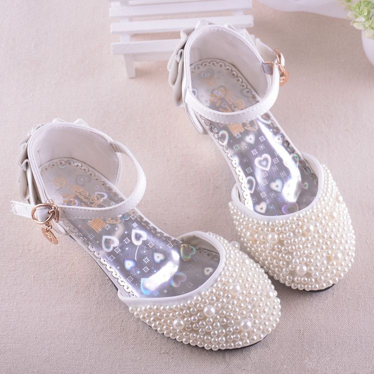 childrens silver bridesmaid shoes