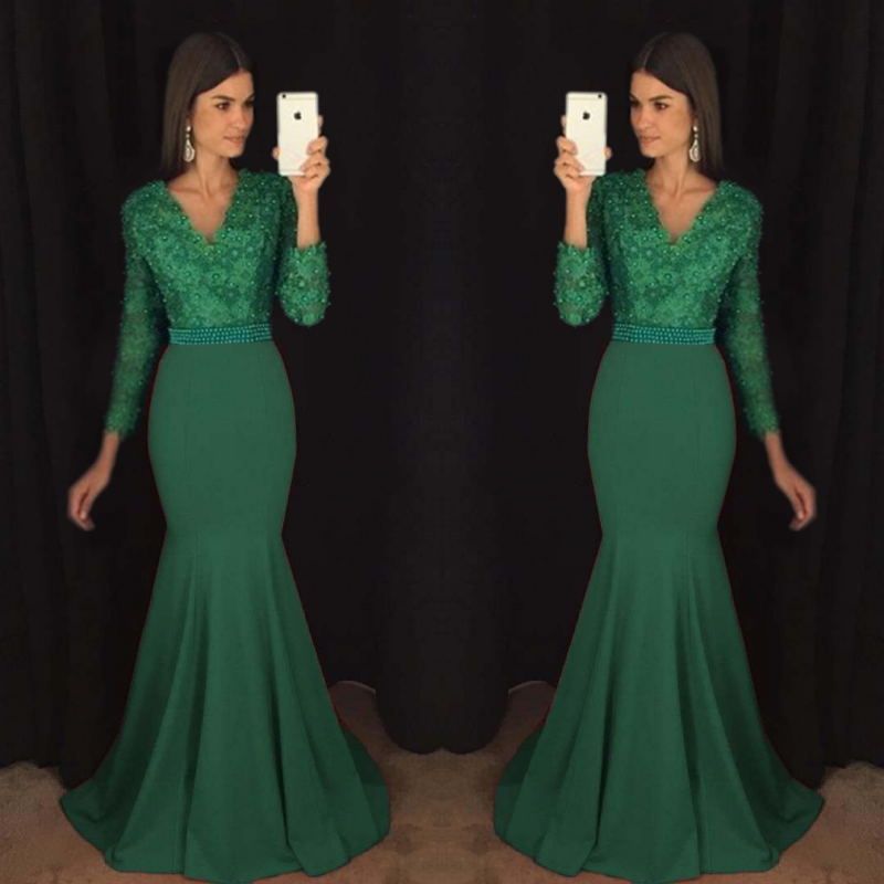 cheap long lace dress