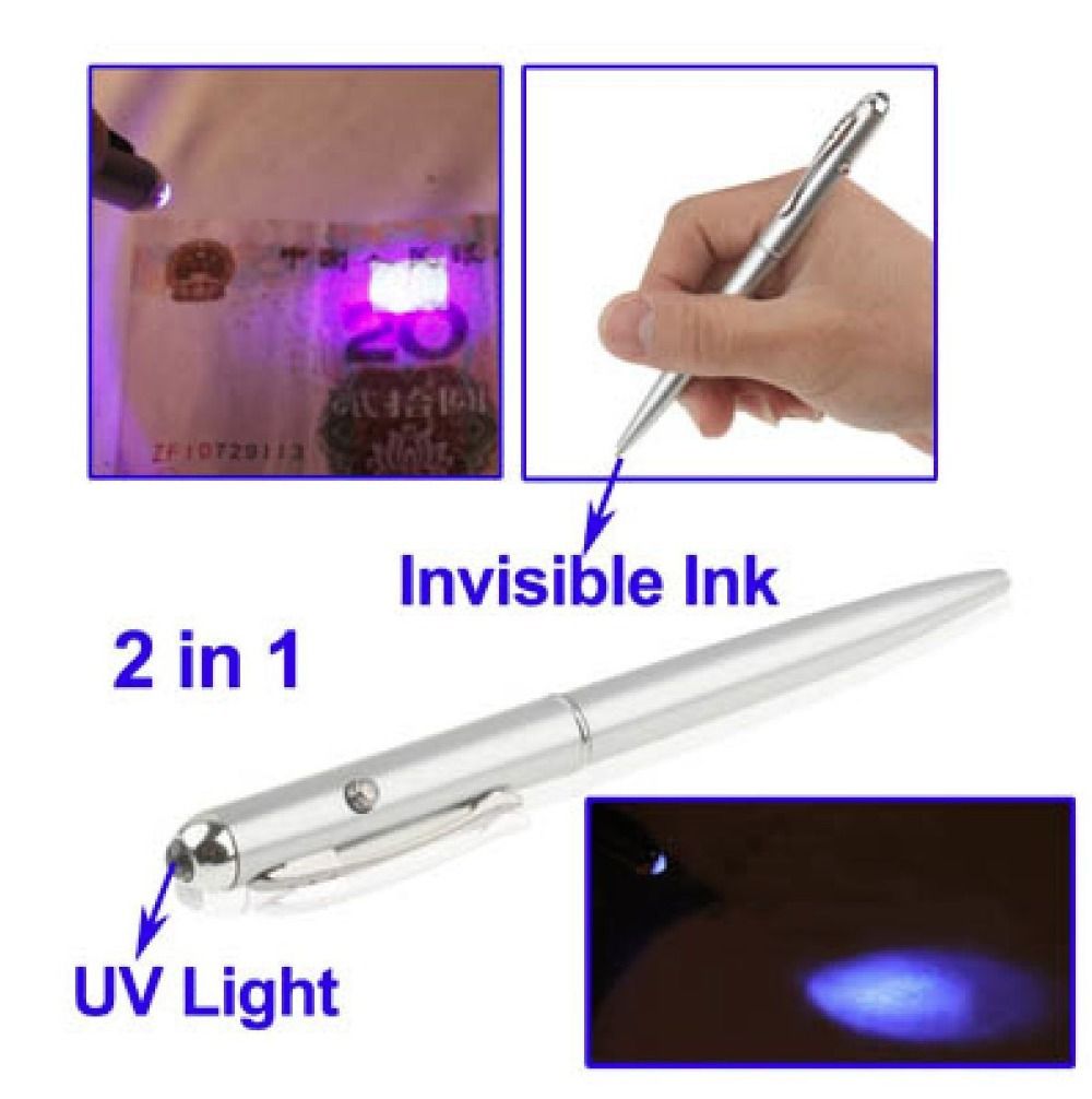 2020 Lowest Price Invisible Ink Pen With Uv Light Magic Secret Spy Pen