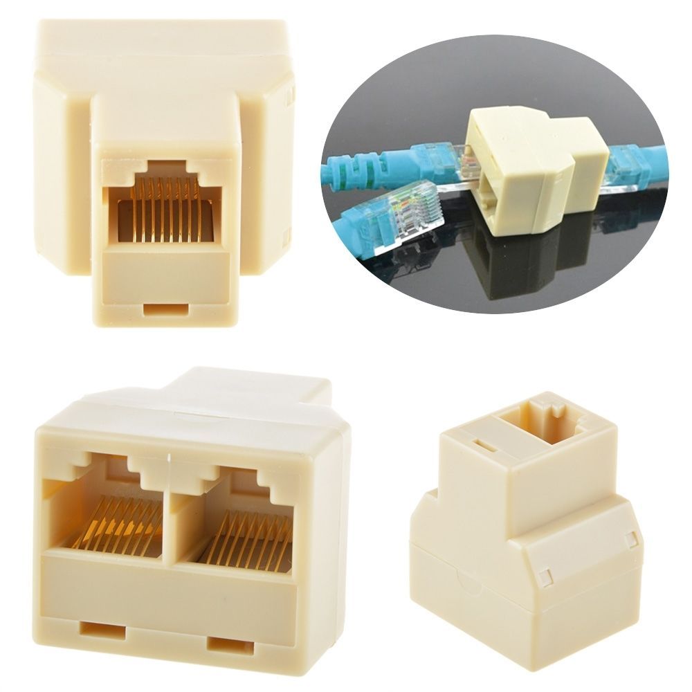 RJ45 1 to 2 LAN 3 way In-Line Network Cable Splitter Extender Plug RJ45 New Fast LAN Ethernet Splitter Connector RJ45 1 to 2 LAN 3 way In-Line Network Cable Splitter Extender Plug RJ45 New Fast LAN Ethernet Splitter Connector