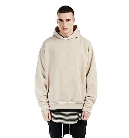 Best Streetwear Khaki Beige Kanye West Men Hoodies Pullover Oversized ...