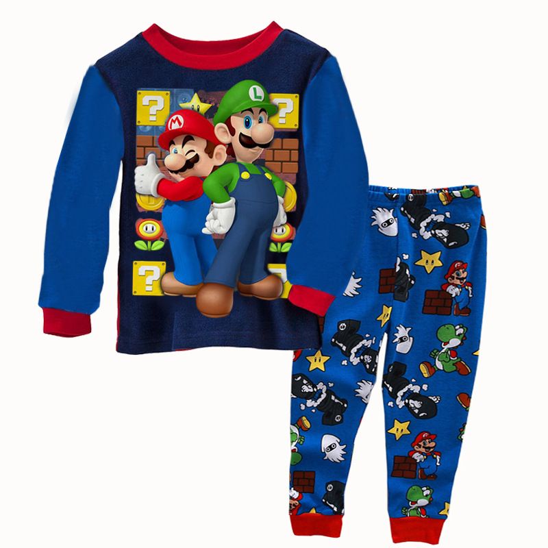 2017 Wholesale New 2015 Boy Sets Children'S Super Mario Pajamas Suit ...