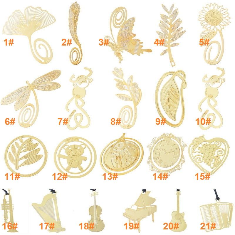 cute 18k gold plated bookmarks cute kawaii gold metal