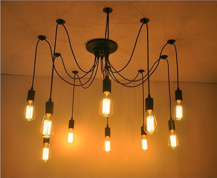 Edison Design Pendant Light Edison Vintage Spider Chandelier Pedant Lamp E27 Edison Chandeliers American Style Led Bulbs Cheap Pendant Lights Ceiling