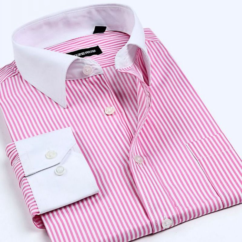 pink and white mens dress shirt