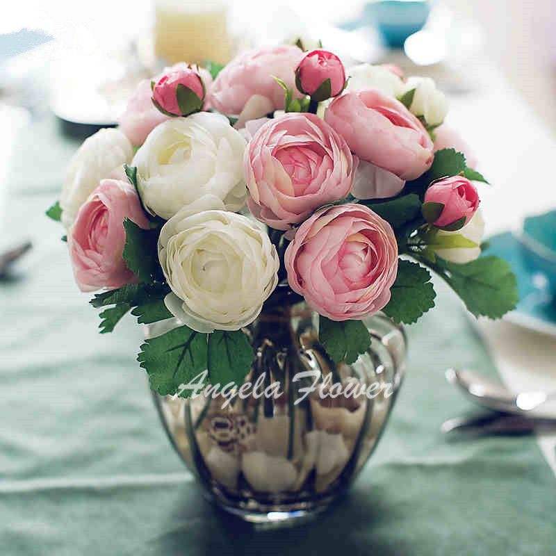 hot sale real touch artificial silk simulation rose flower paper flower arrangements for sale
