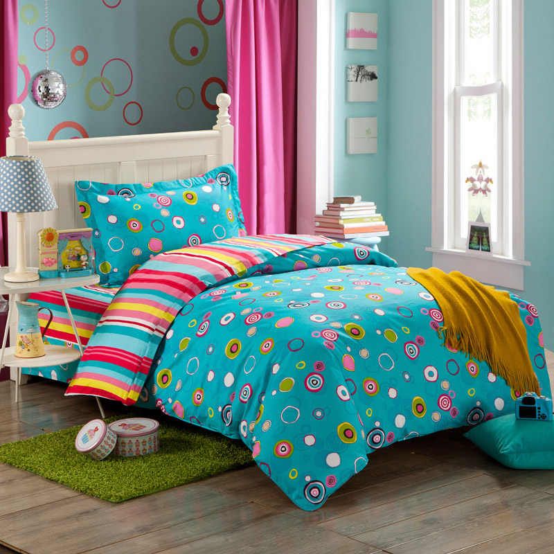 Children Designer Circles Bed Duvet Quilt Cover Stripe Lace Flat Children Designer Circles Bed Duvet Quilt Cover Stripe Lace Flat Sheet 100 Cotton Twin Size Comforter Bedding Sets 3 In A Bag Queen Cool