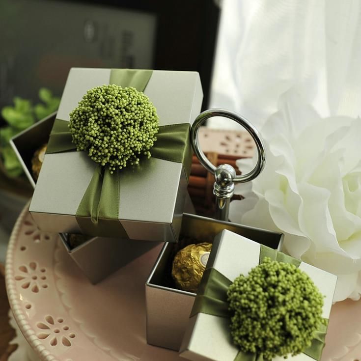 Wedding Gift Boxes Wedding Favors Elegent Silver Tin Box With Lavender