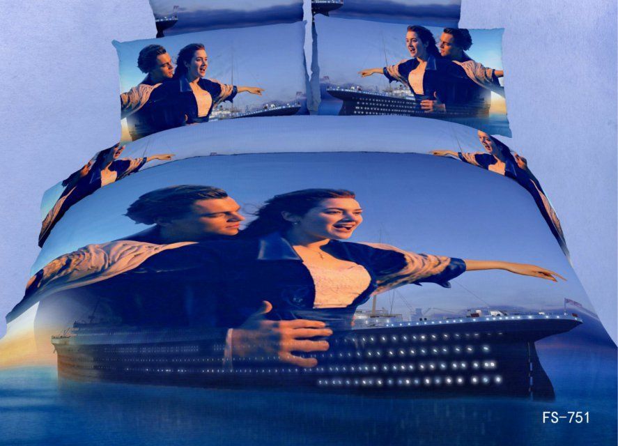 3d Titanic Bedding Comforter Set Queen Size Duvet Cover Bedspread 3d Titanic Bedding Comforter Set Queen Size Duvet Cover Bedspread Oil Printing Bedclothes 100 Cotton
