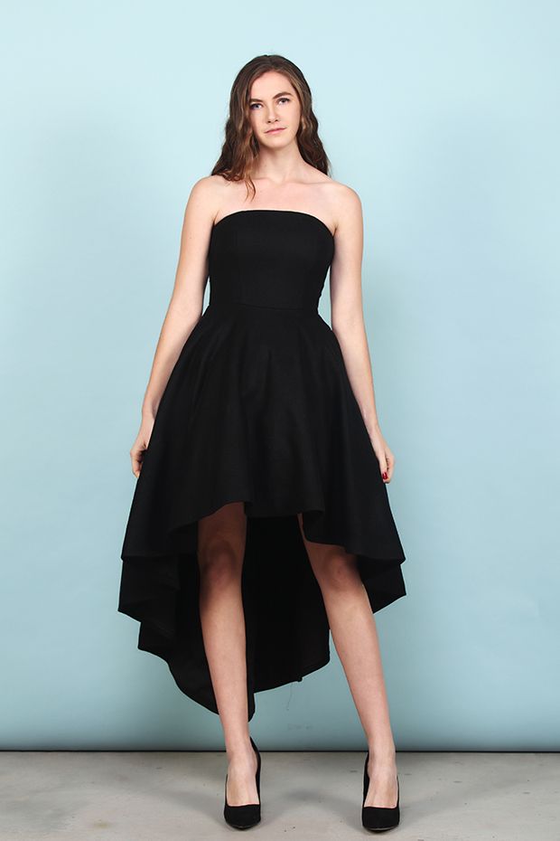 black matron of honor dress