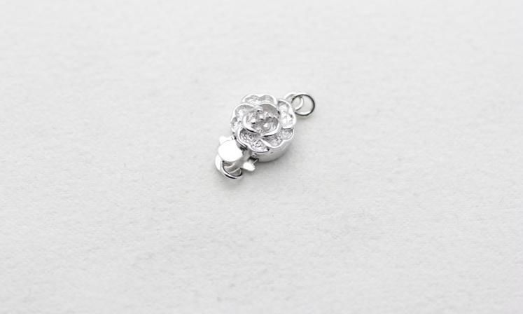 Бесплатная доставка Оптовая жемчужные аксессуары Ю Фу юань 925 серебряные сливы жемчужное ожерелье браслет застежка YPJ17