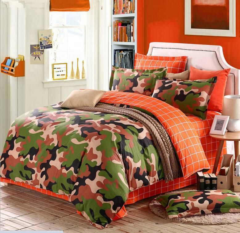 Camouflage Army Bedding Sets King Queen Size Pure Cotton Adult