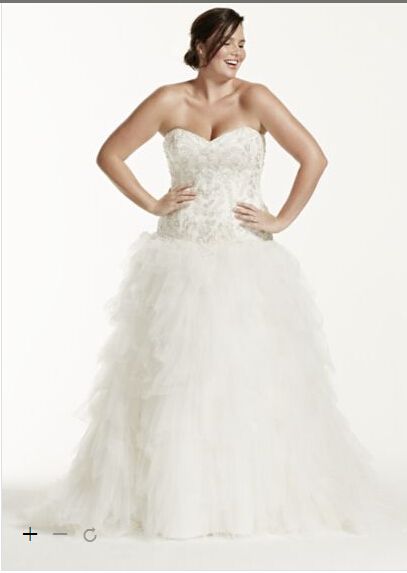 plus size tulle ball gown