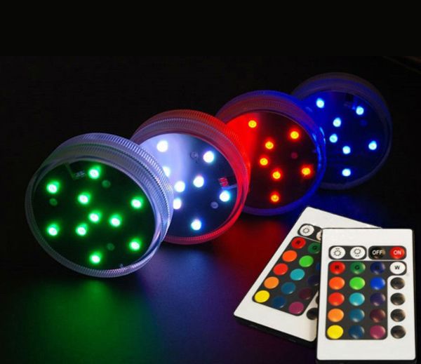 Tauch-LED-Licht /  Ferngesteuerter batteriebetriebener RGB-Multi-Farben-Licht für Tabellenvasen Hochzeitsdekoration