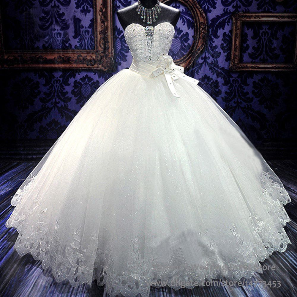 Corset Wedding Dresses with Bling