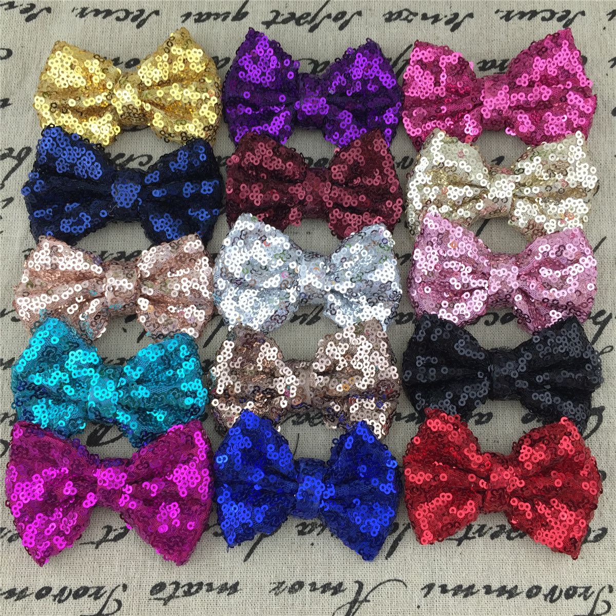 wholesale 3 sequin hairbows