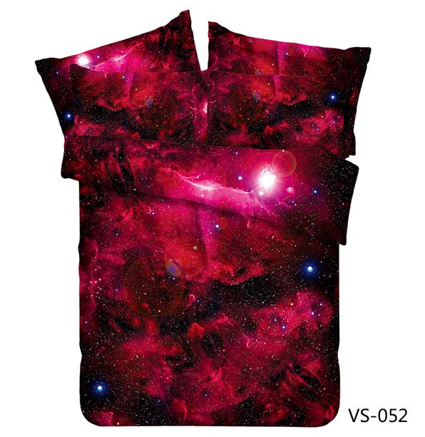 wholesale new galaxy theme incredible red nebula galaxy bedding set