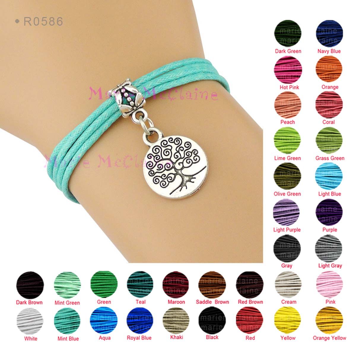 Wish Tree Charm Bracelets Antique Silver Tree Of Life Pendants