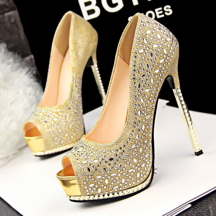 peep toe com glitter