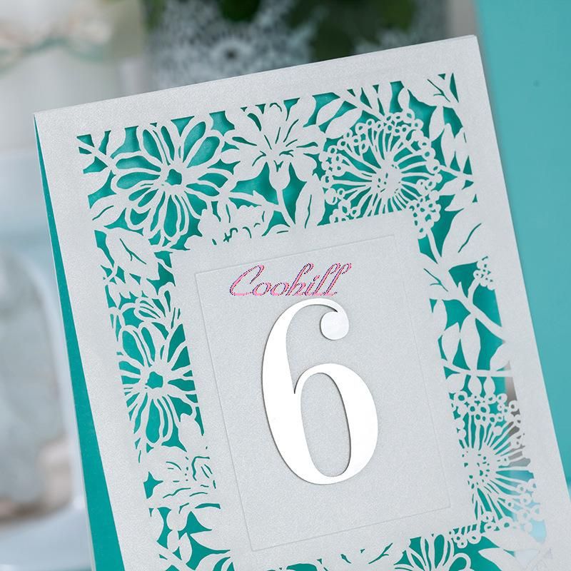 5x Laser Cut Wedding Table Numbers Number Cards Baby Shower Table