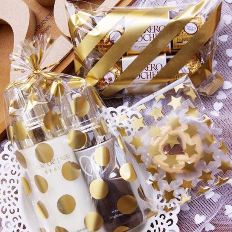 8 x10 3 cm golden star design adhesive bag cookies diy gift bag for diy gift bag for christmas wedding party candy food packaging bag corporate gift wrapping corporate wrapping paper from tanzhilian 9 95 dhgate com