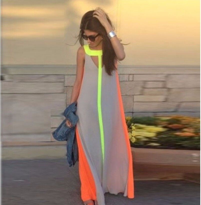 bright coloured maxi dresses