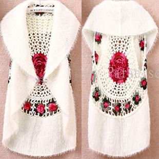 2018 Handmade Crochet Sweaters Vest 2014 Fall Winter Women Mohair ...
