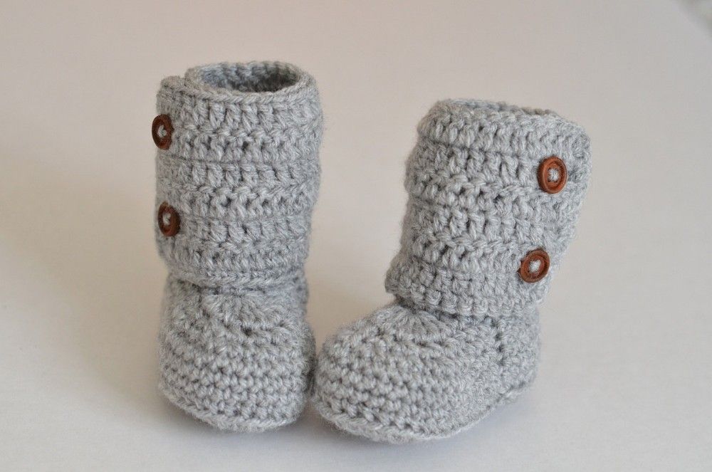 baby girl knitted booties