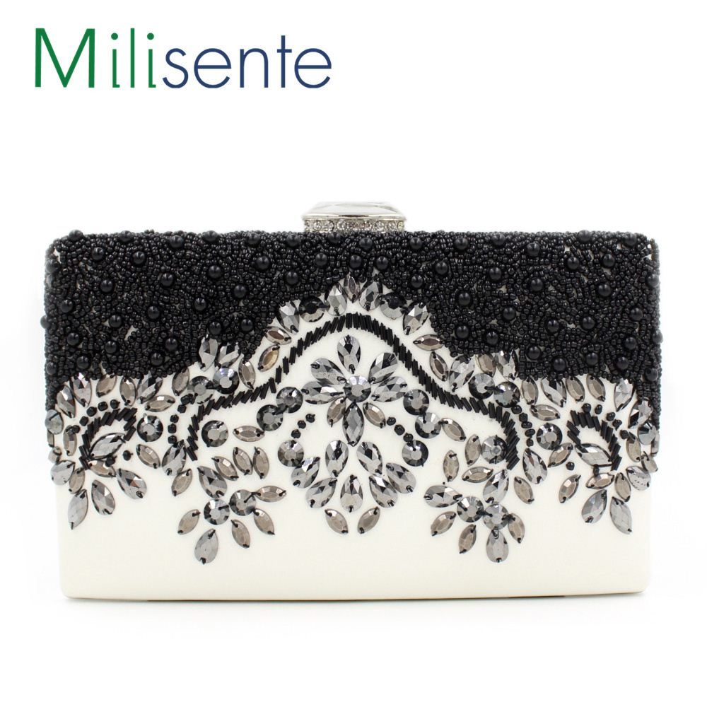 black and white clutch purse