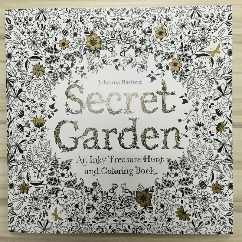 4 Design 24 Pages Inky Coloring Drawing Books Secret Garden