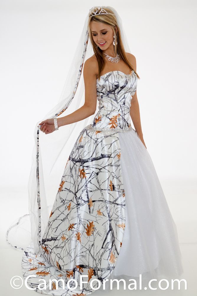 Snow Camo Wedding Dress 1