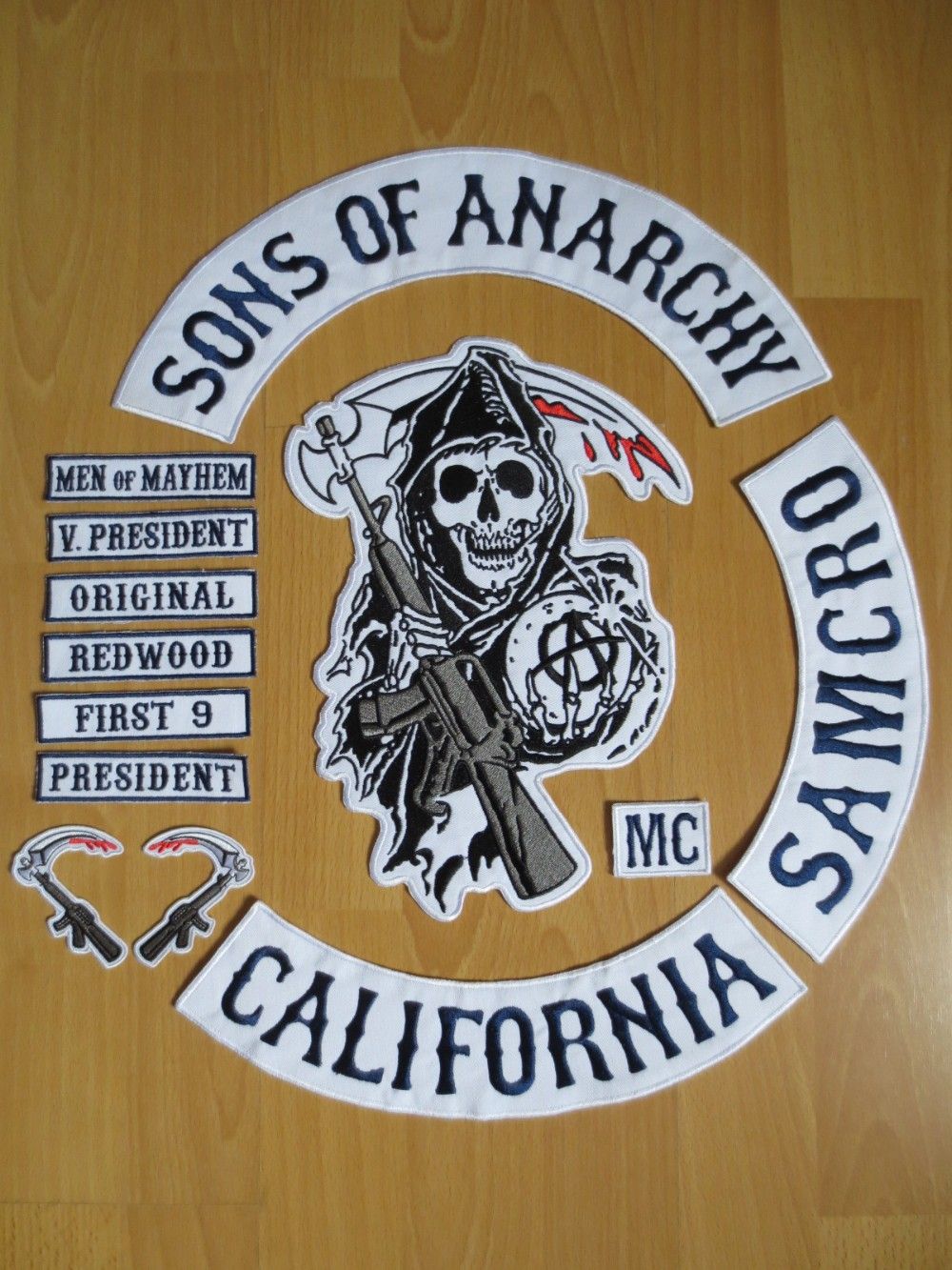 2021 Original Sons Of Anarchy Embroidery Twill Biker Patches For Jacket