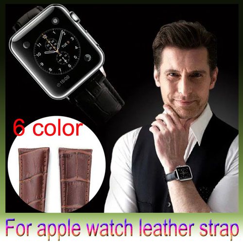 New Crocodile Watchband For Apple Watch Strap Genuine Leather Wrist