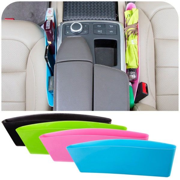 Car Seat Gap Pocket Catcher Organizer Leak Proof Storage Box Trays