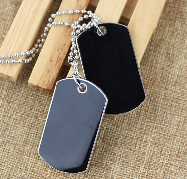 Wholesale Wholesale Army Tactical Style Black 2 Dog Tags Chain Beauty ...
