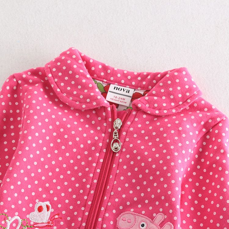 Children Outwear Cartoon Jackets Girls Jackets Cute Pig Embroidery Kids