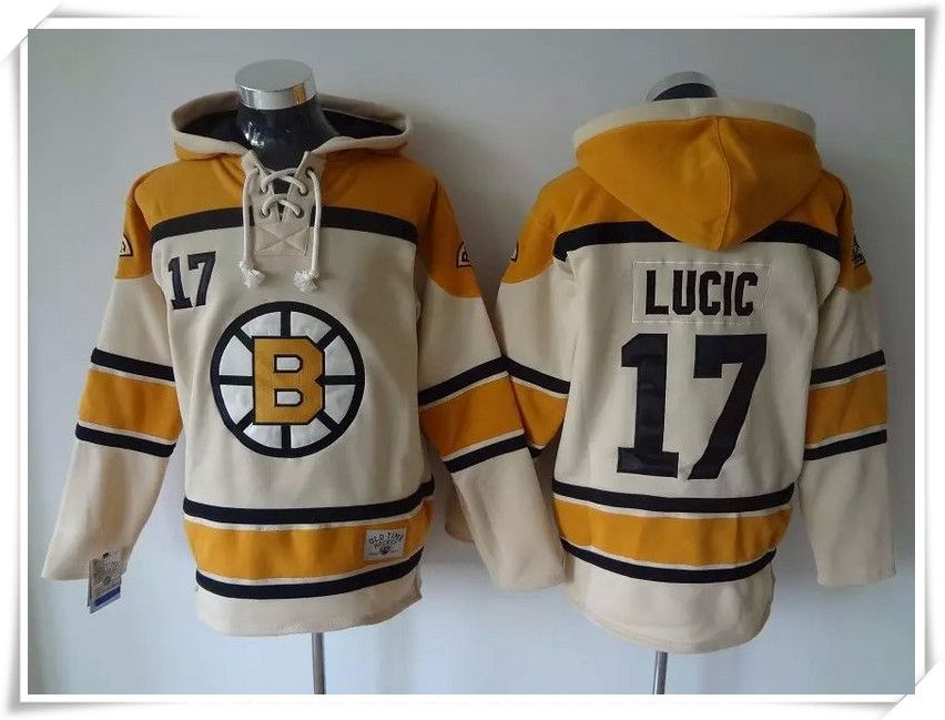 Hoodies Jerseys Men ICE Hockey Bruins 17 Lucic 77 Bourque 40 RASK 4