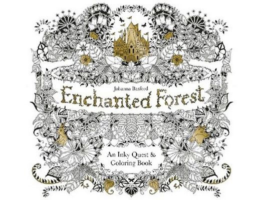 Enchanted Forest Secret Garden An Inky Quest Colouring Book Adult Kids Creative Therapy Doodling Drawing Books Adhesive Binding Coloring