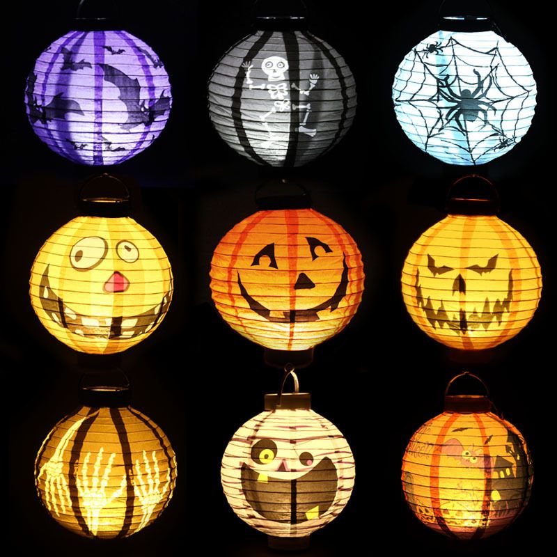 led halloween pumpkin lights lamp 20cm paper lantern 4 design spiders bats skull pattern decoration led battery bulbs ballons lamps for kids from china - Halloween Pumpkin Lights led halloween pumpkin lights lamp 20cm paper lantern 4 design spiders bats skull pattern decoration led battery bulbs ballons lamps for kids from china - Halloween Pumpkin Lights