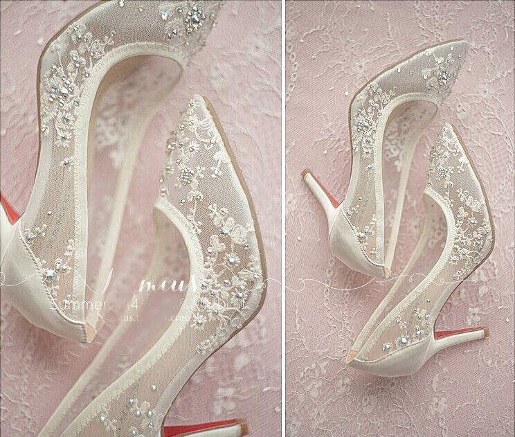 transparent wedding shoes