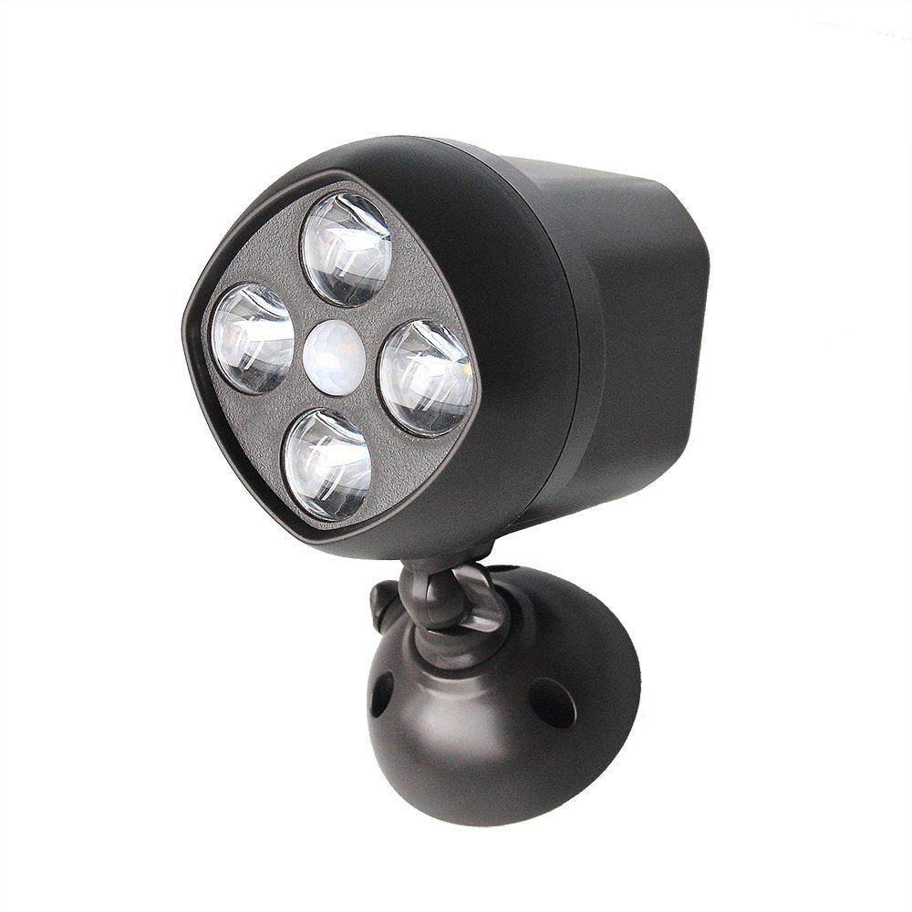 4 3w Led Bulbs 4leds Weatherproof Wireless Battery Powered Ultra 4 3w Led Bulbs 4leds Weatherproof Wireless Battery Powered Ultra Bright Spotlight With Motion Sensor Light Wall Lamp For Outdoor Indoor