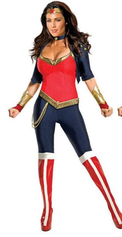Cosplay Superhero Sexy Wonder Woman/Lady Corset Costumes JumpSuit Sexy