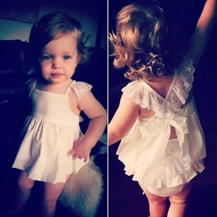 Baby Twopiece Clothing Kids Princess Dress Shorts Underpants Set Girls