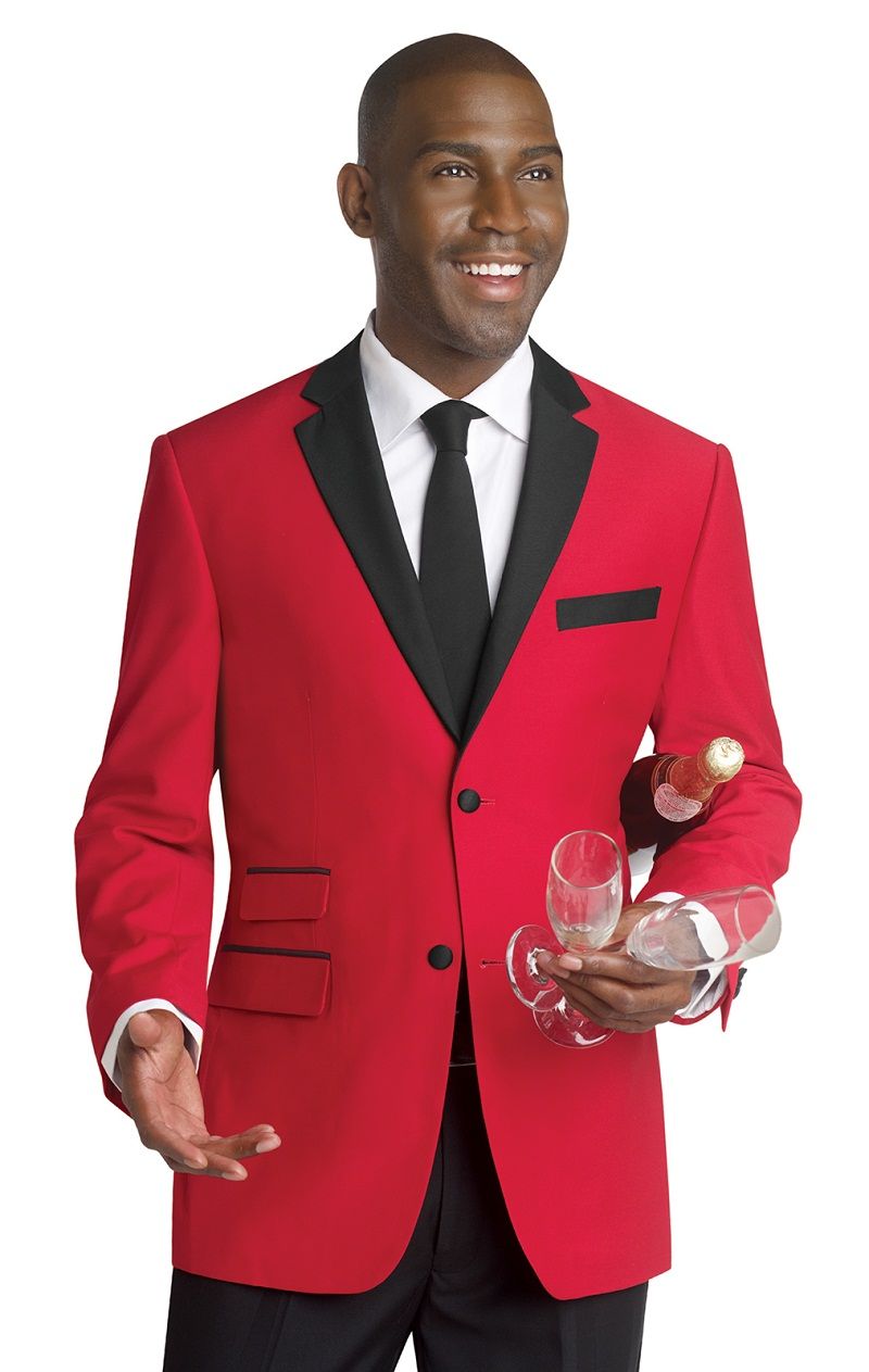 red and white suit for wedding